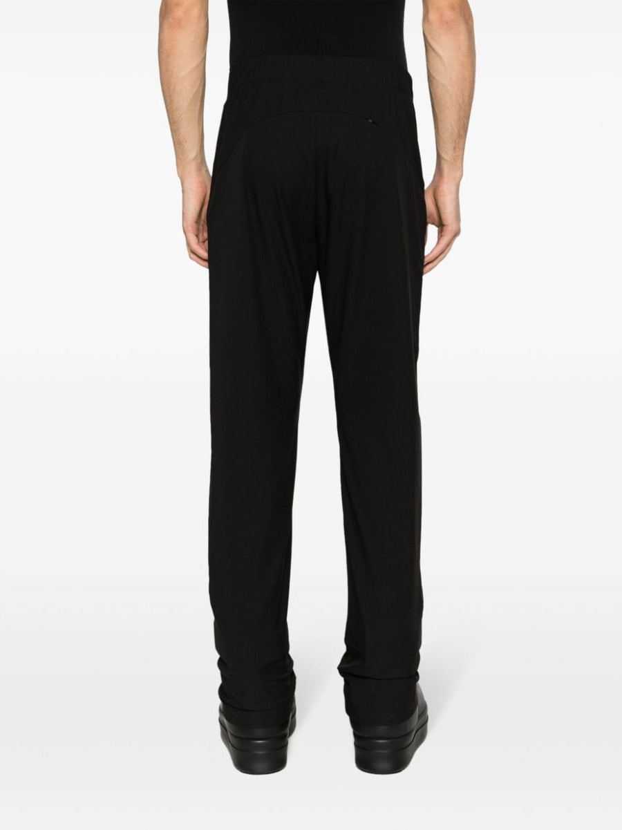 Post Archive Faction Technical Pants For Men Black Nylon Cotton Blend Zip Pockets Tapered Fit