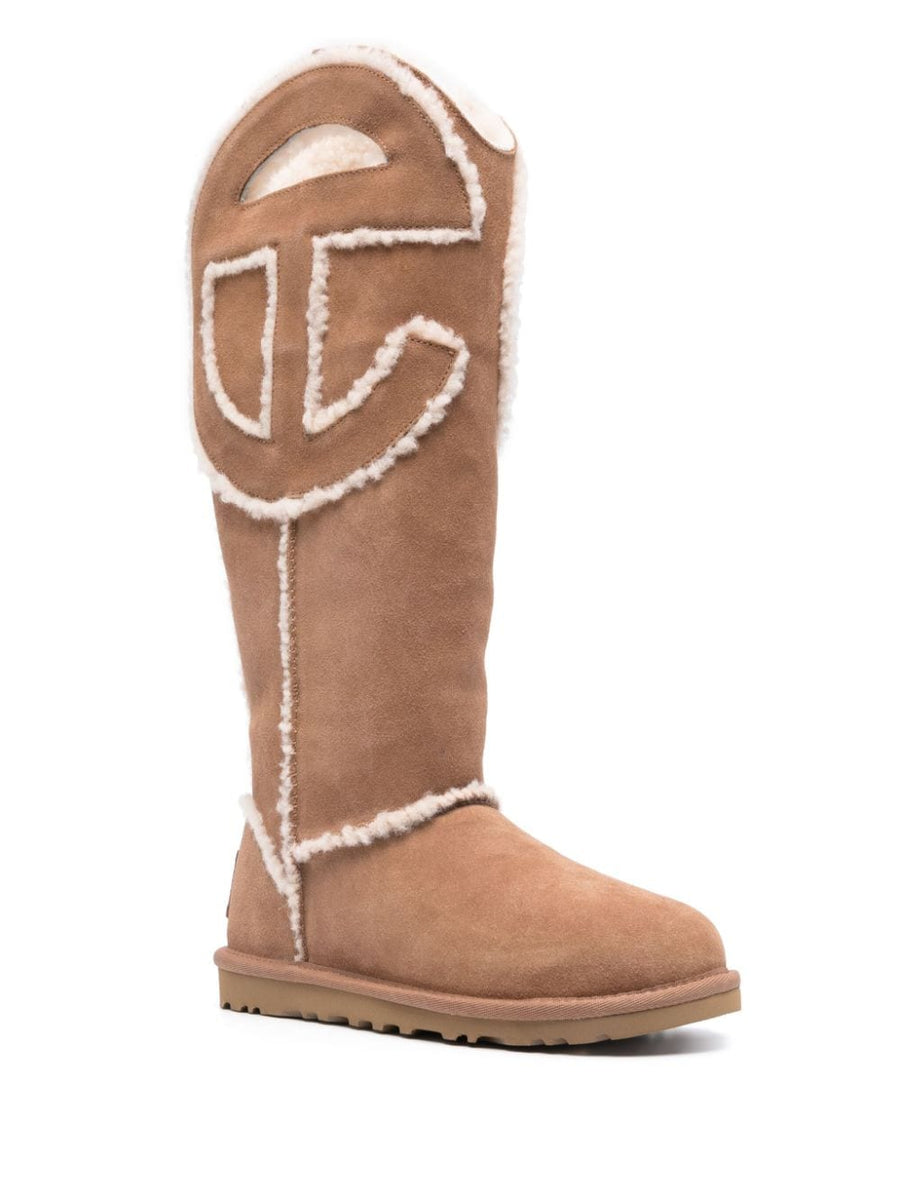 UGG X TELFAR Logo Tall Boot Knee High Shearling Comfort For Fashion Forward Men Everywhere