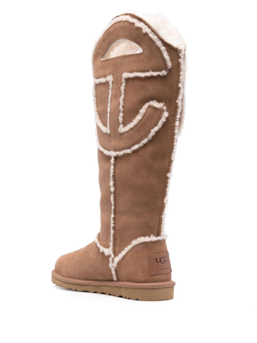 UGG X TELFAR Logo Tall Boot Knee High Shearling Comfort For Fashion Forward Men Everywhere