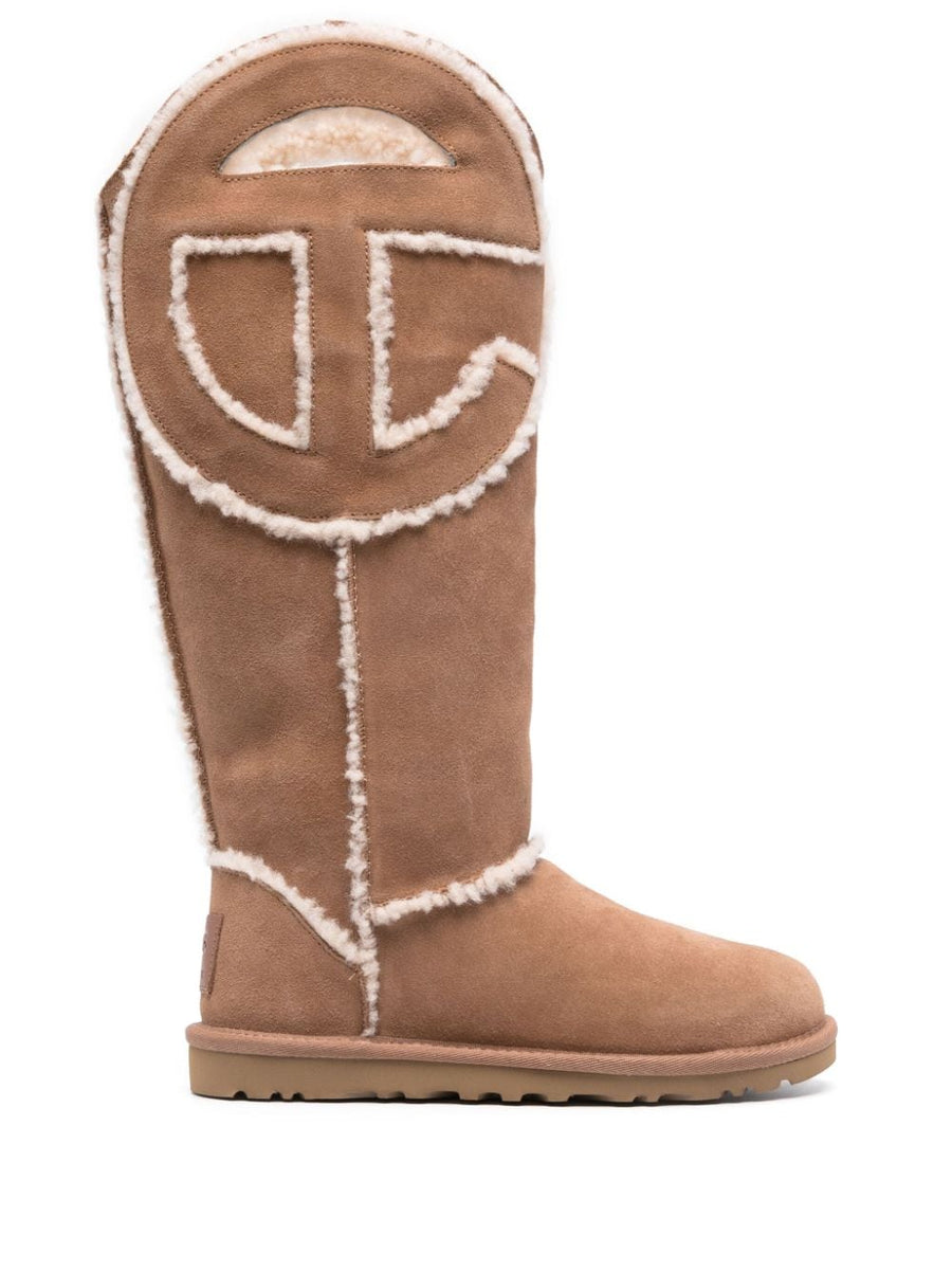 UGG X TELFAR Logo Tall Boot Knee High Shearling Comfort For Fashion Forward Men Everywhere