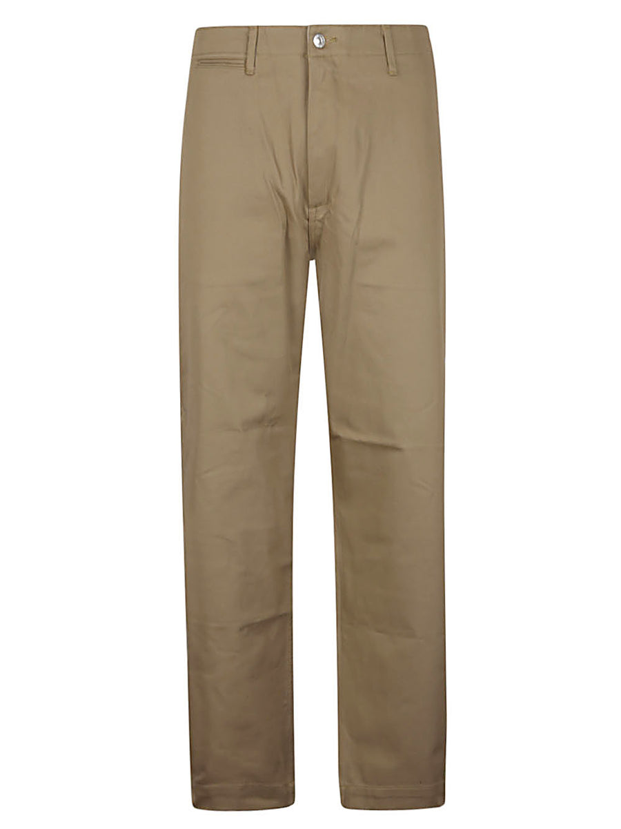 Edwin Cotton Wide Leg Trousers For Men In Brown With Comfortable Relaxed Fit All Day Comfort And Versatile Smart Casual