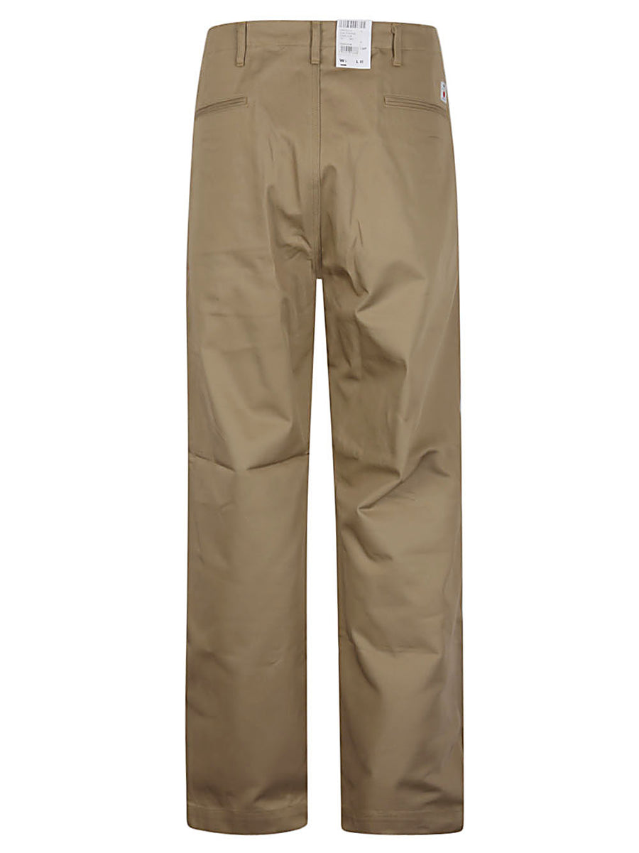 Edwin Cotton Wide Leg Trousers For Men In Brown With Comfortable Relaxed Fit All Day Comfort And Versatile Smart Casual