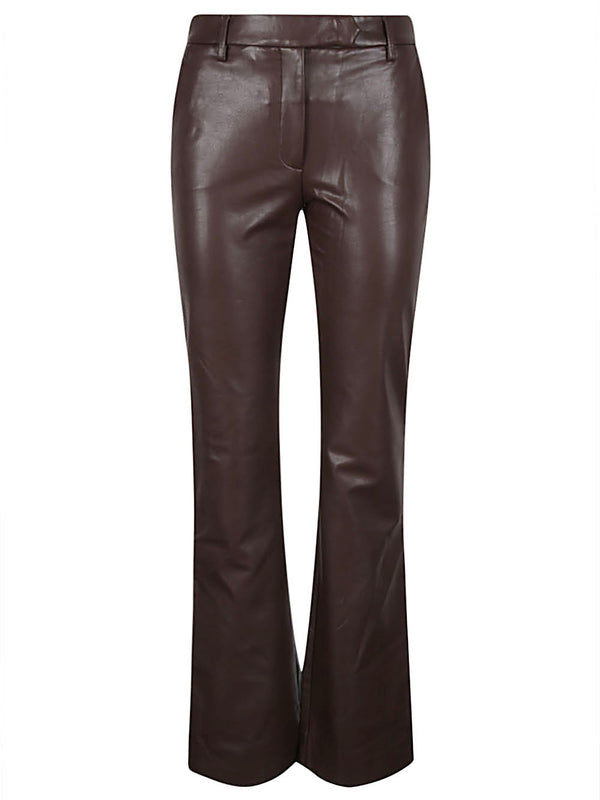 True Royal Faux leather flared trousers