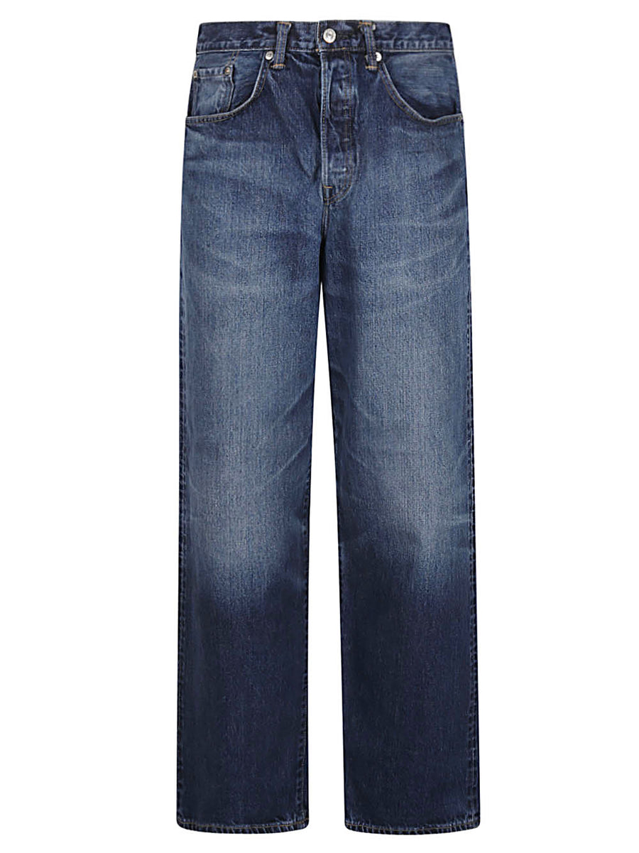 Edwin Wide Leg Denim Jeans For Men 100 Percent Cotton Relaxed Fit Versatile Blue