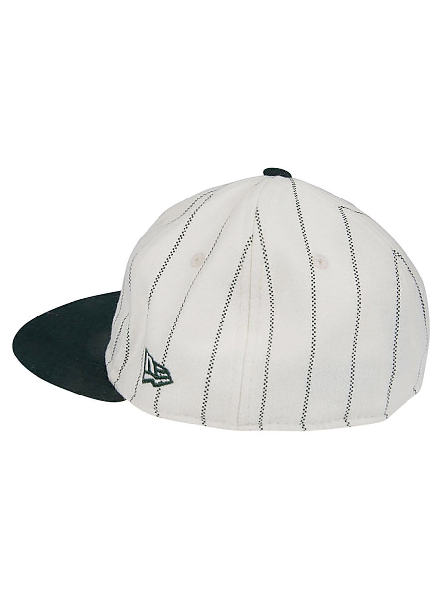 Premium New Era 59FIFTY Oakland Athletics Cap White Striped Wool Blend Adjustable Back For Men