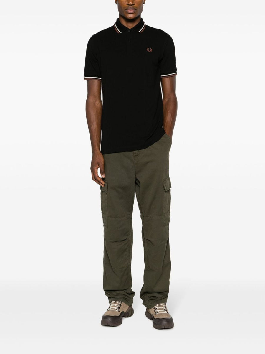 Fred Perry Logo Polo Shirt For Men 100 Percent Cotton Timeless Versatile Black Embroidered Chest Logo
