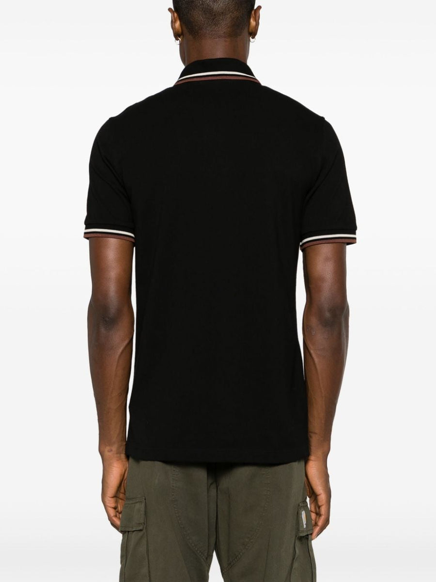 Fred Perry Logo Polo Shirt For Men 100 Percent Cotton Timeless Versatile Black Embroidered Chest Logo