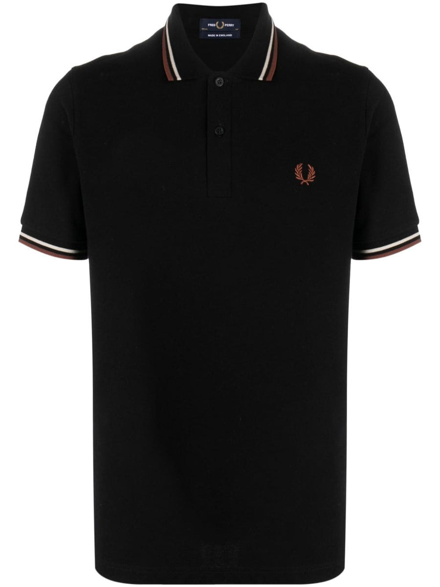 Fred Perry Logo Polo Shirt For Men 100 Percent Cotton Timeless Versatile Black Embroidered Chest Logo