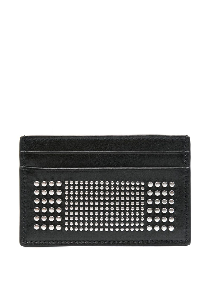 Alexander McQueen Studded Leather Card Case for Men Compact Premium Calf Leather Gift Idea