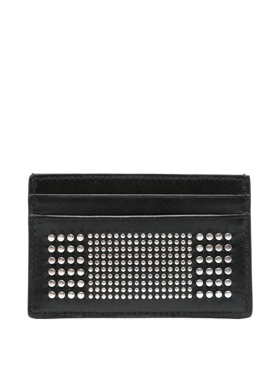 Alexander McQueen Studded Leather Card Case for Men Compact Premium Calf Leather Gift Idea