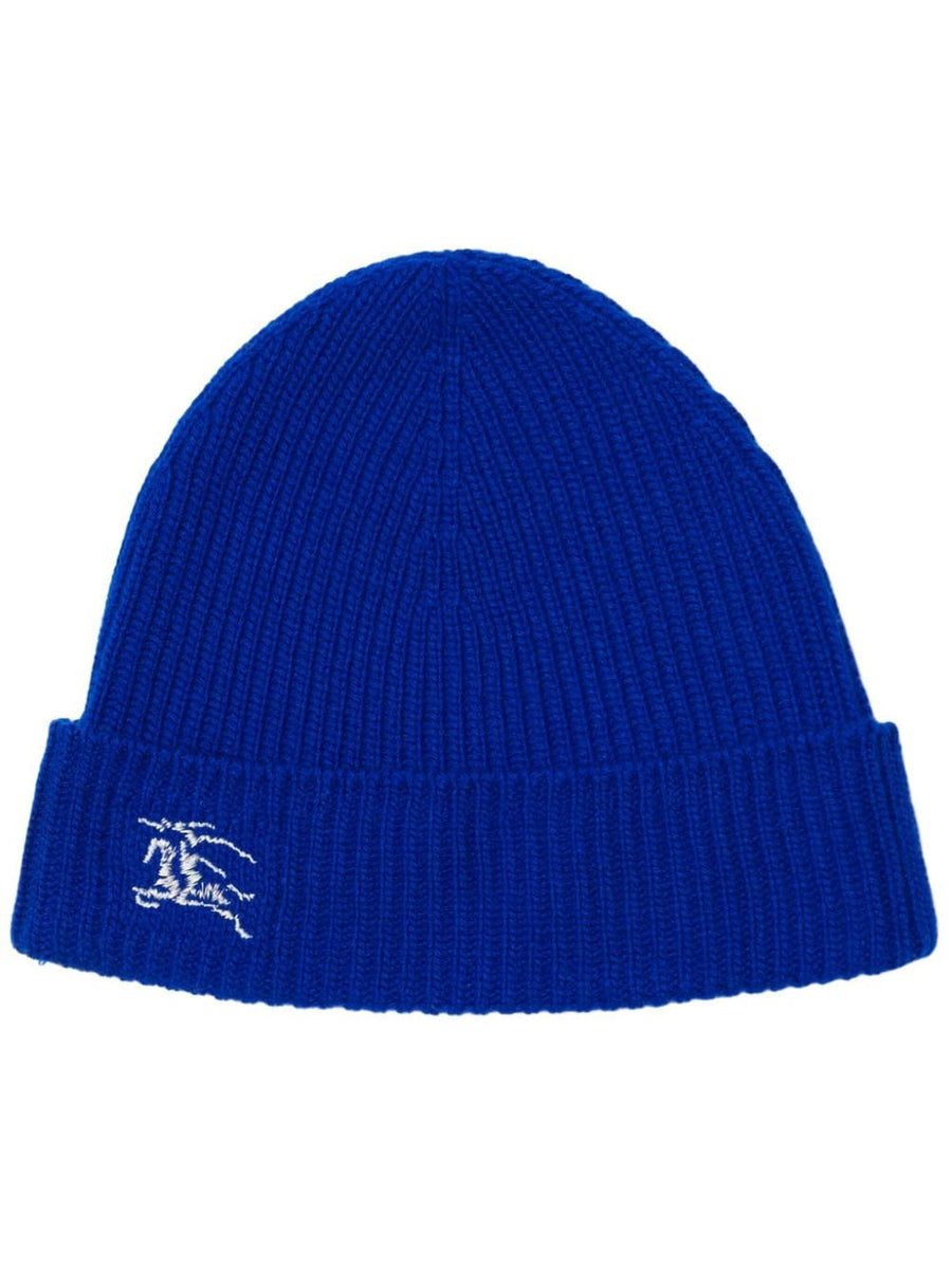 Burberry Cashmere Beanie Equestrian Knight Navy For Women Luxurious Heritage Warmth