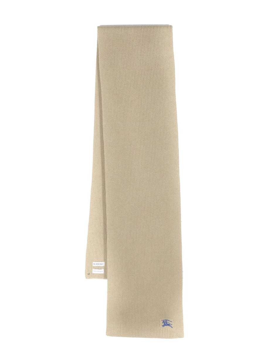 Burberry EKD Embroidered Cashmere Scarf With Equestrian Knight Motif For Women And Men Luxury Wrap