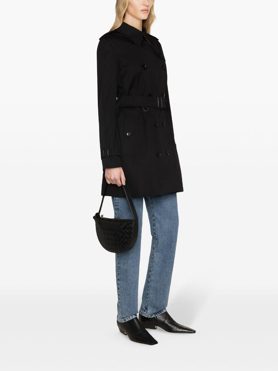 Burberry Kensington Cotton Trench Coat With Vintage Check Lining For Women Timeless Heritage Outerwear
