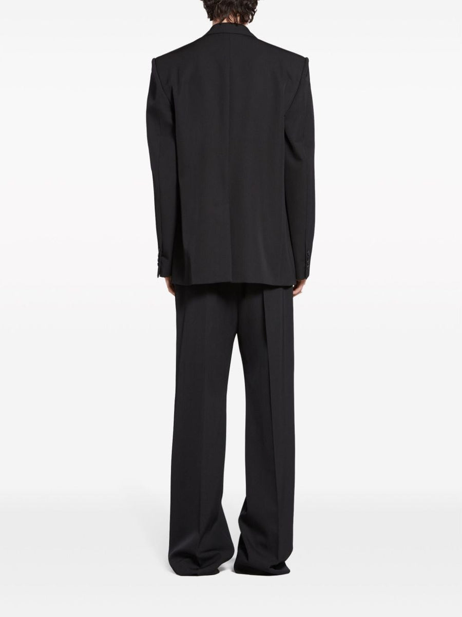 Balenciaga Wool Blazer for Men Notched Lapel Single Breasted 100 Percent Wool Luxurious Structured