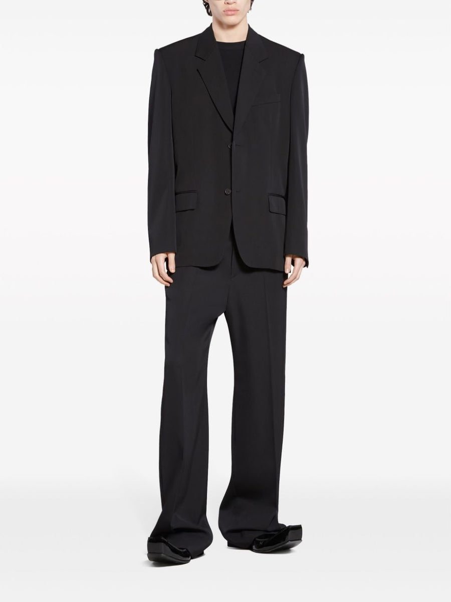 Balenciaga Wool Blazer for Men Notched Lapel Single Breasted 100 Percent Wool Luxurious Structured