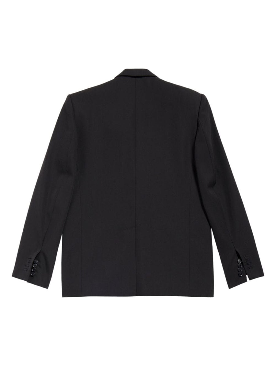 Balenciaga Wool Blazer for Men Notched Lapel Single Breasted 100 Percent Wool Luxurious Structured