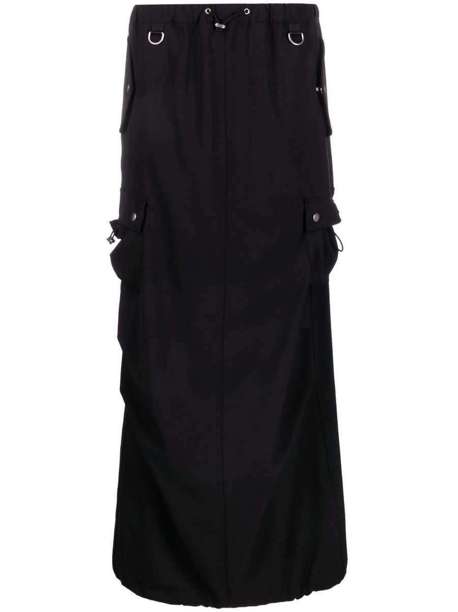 Coperni Tailored Cargo Maxi Skirt Black For Women Refined Utility And City Chic Style