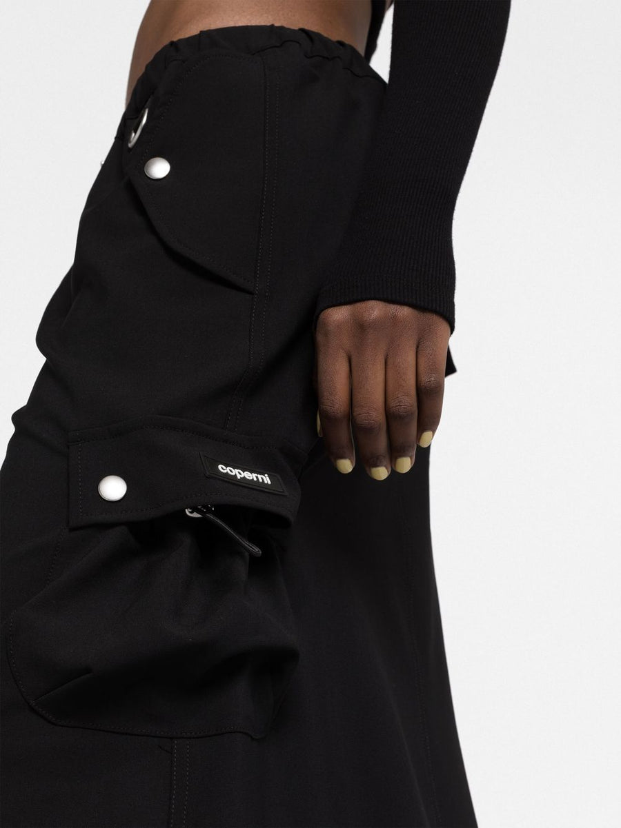 Coperni Tailored Cargo Maxi Skirt Black For Women Refined Utility And City Chic Style