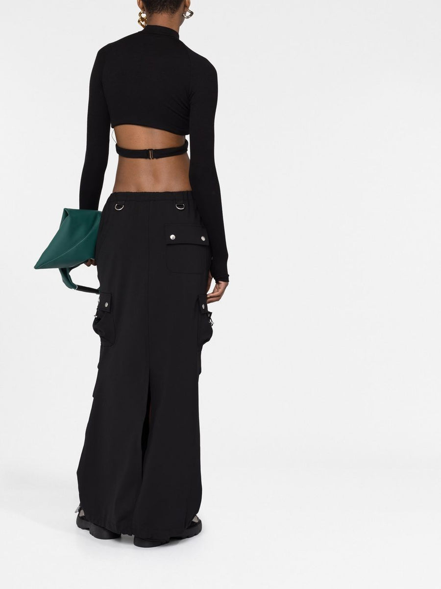 Coperni Tailored Cargo Maxi Skirt Black For Women Refined Utility And City Chic Style