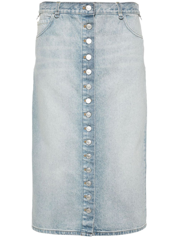 Courreges Pre Denim midi skirt