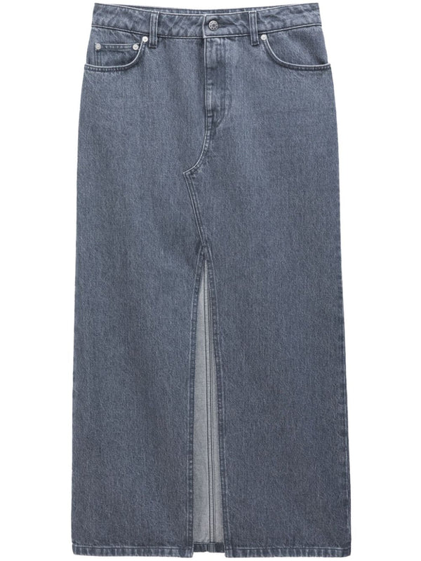Filippa K Conscious Criteria page Slit denim long skirt