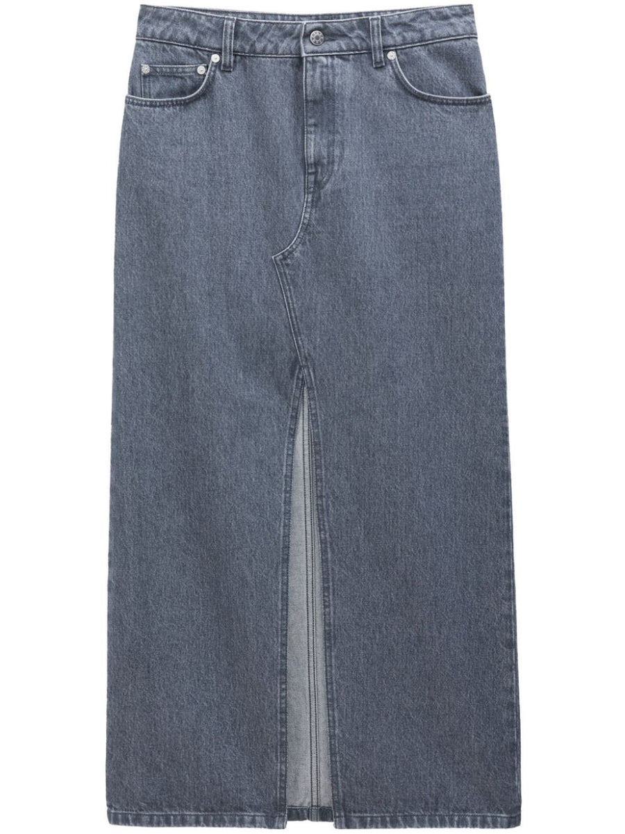 Filippa K Conscious Criteria page Slit denim long skirt