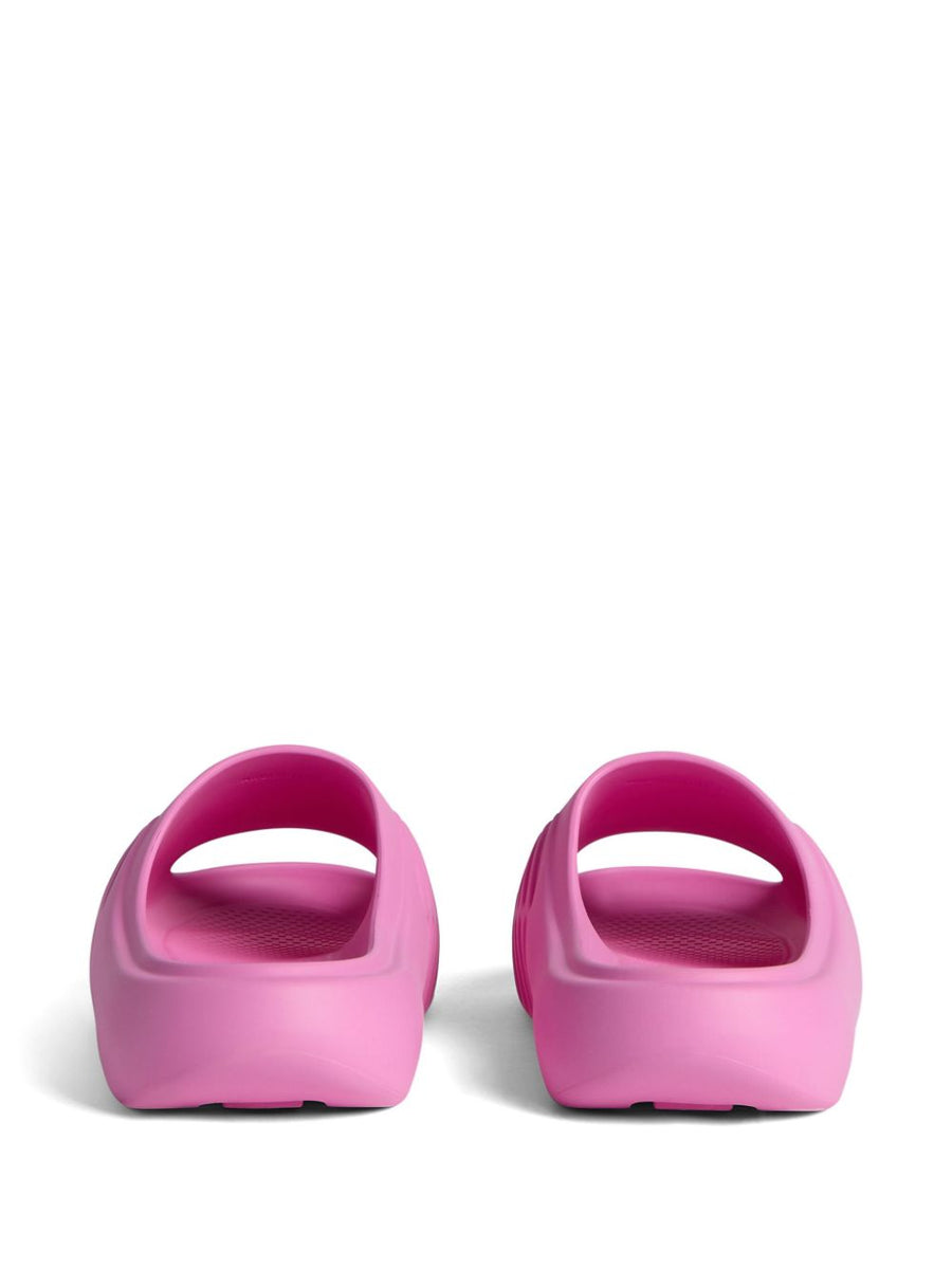 Dsquared2 Rubber Slide Pink for Women With Logo Embossed Maple Leaf Motif and Moulded Footbed