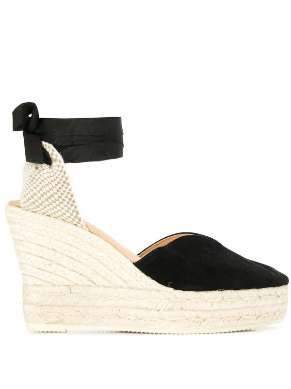 Manebí Manebi Hamptons Suede Heart-Shaped Wedge Espadrilles