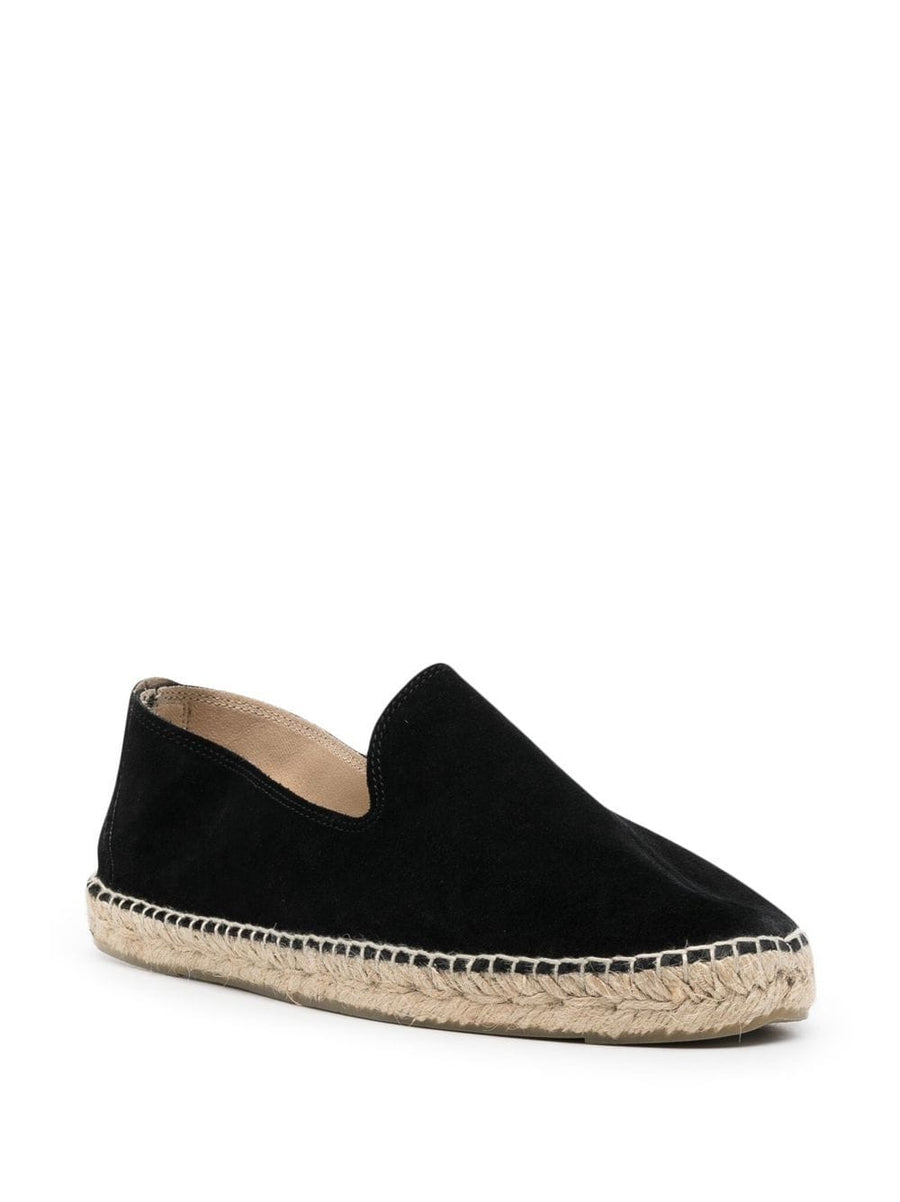 Manebí Hamptons Suede Espadrilles For Men With Braided Raffia Sole Coastal Luxury Slip On