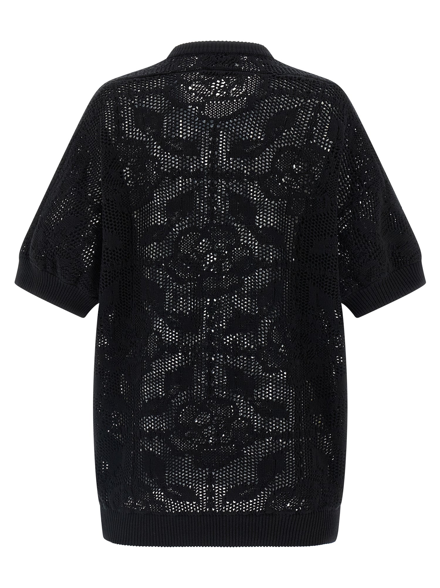 Nude Openwork Cotton Sweater