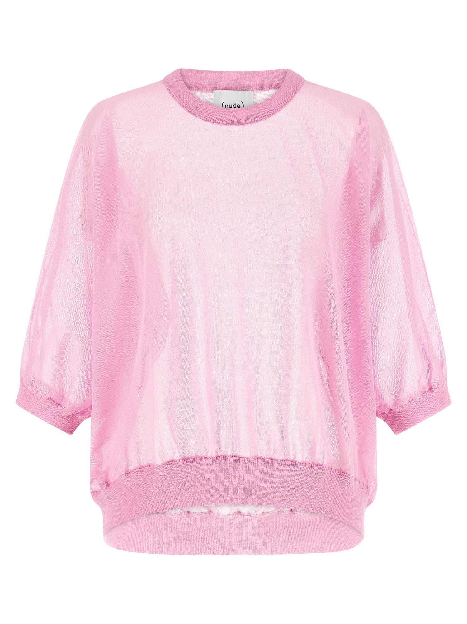 Nude Semi-sheer Cotton Sweater