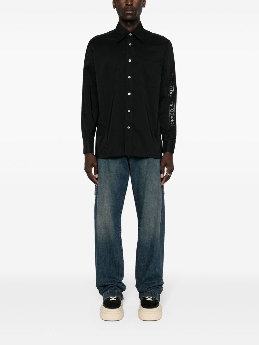 MM6 Maison Margiela Straight Denim Jeans For Men Navy Indigo Mid Rise Wide Leg Comfort
