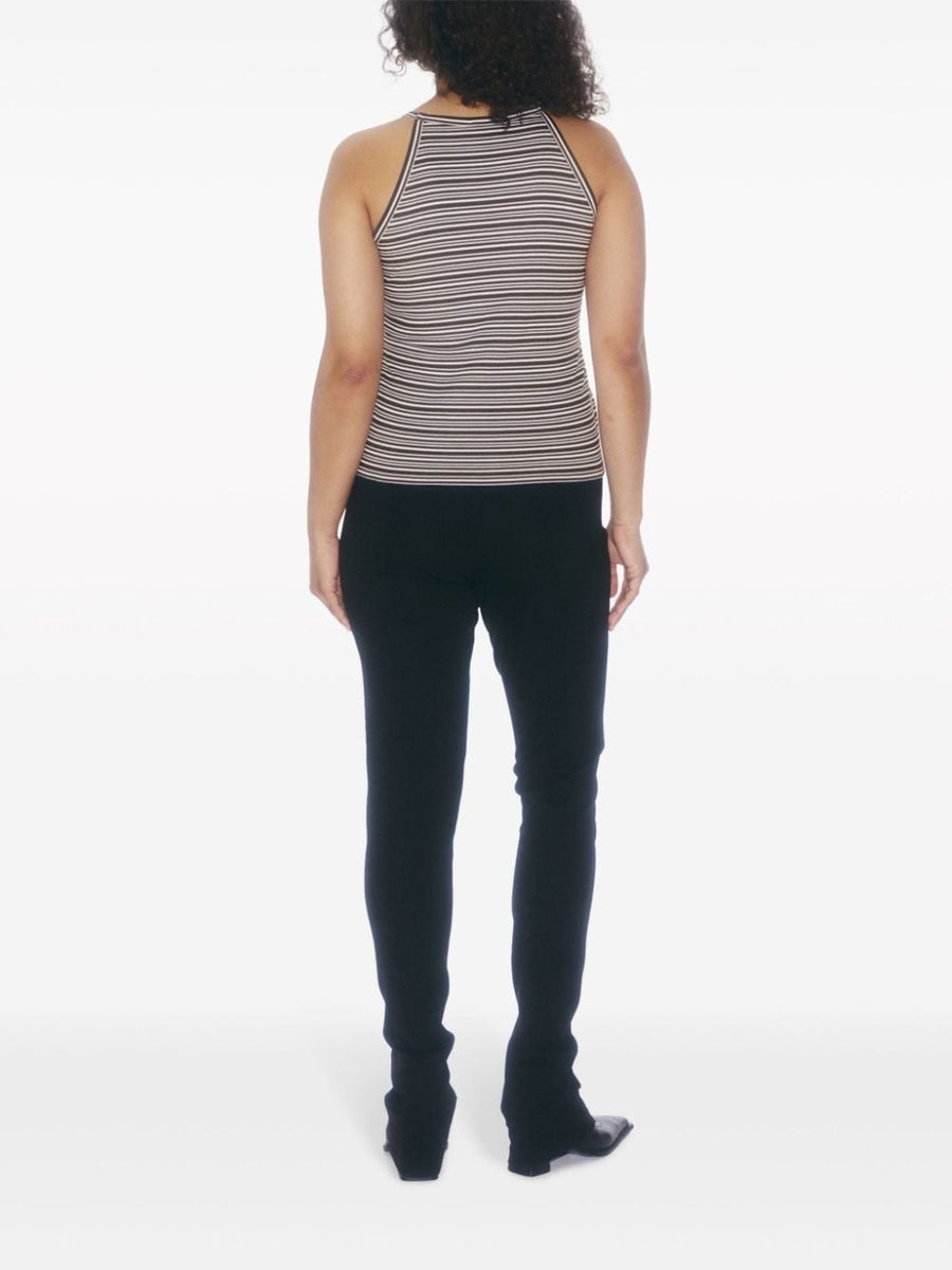 Filippa K Conscious Striped Tank Top For Women Organic Cotton Two Tone Fine Rib Everyday Essential