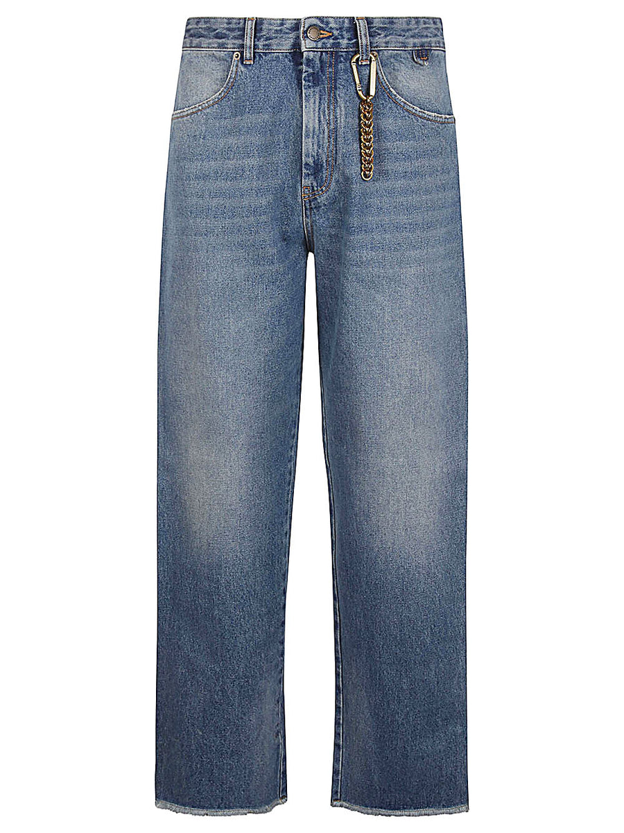 Darkpark Relaxed Fit Navy Denim Jeans for Men With Classic Five Pocket Styling And Lived In Finish