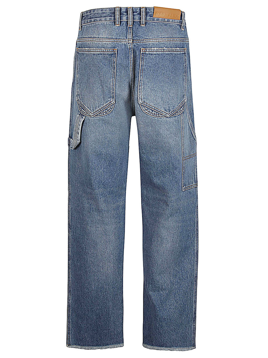 Darkpark Relaxed Fit Navy Denim Jeans for Men With Classic Five Pocket Styling And Lived In Finish