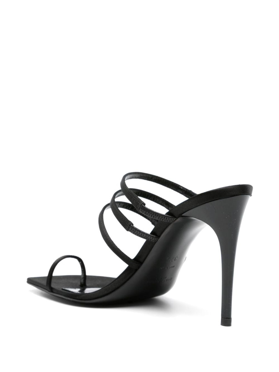 Saint Laurent Jerry 95mm Crystal Embellished Satin Sandals For Luxurious Evening Wear Women