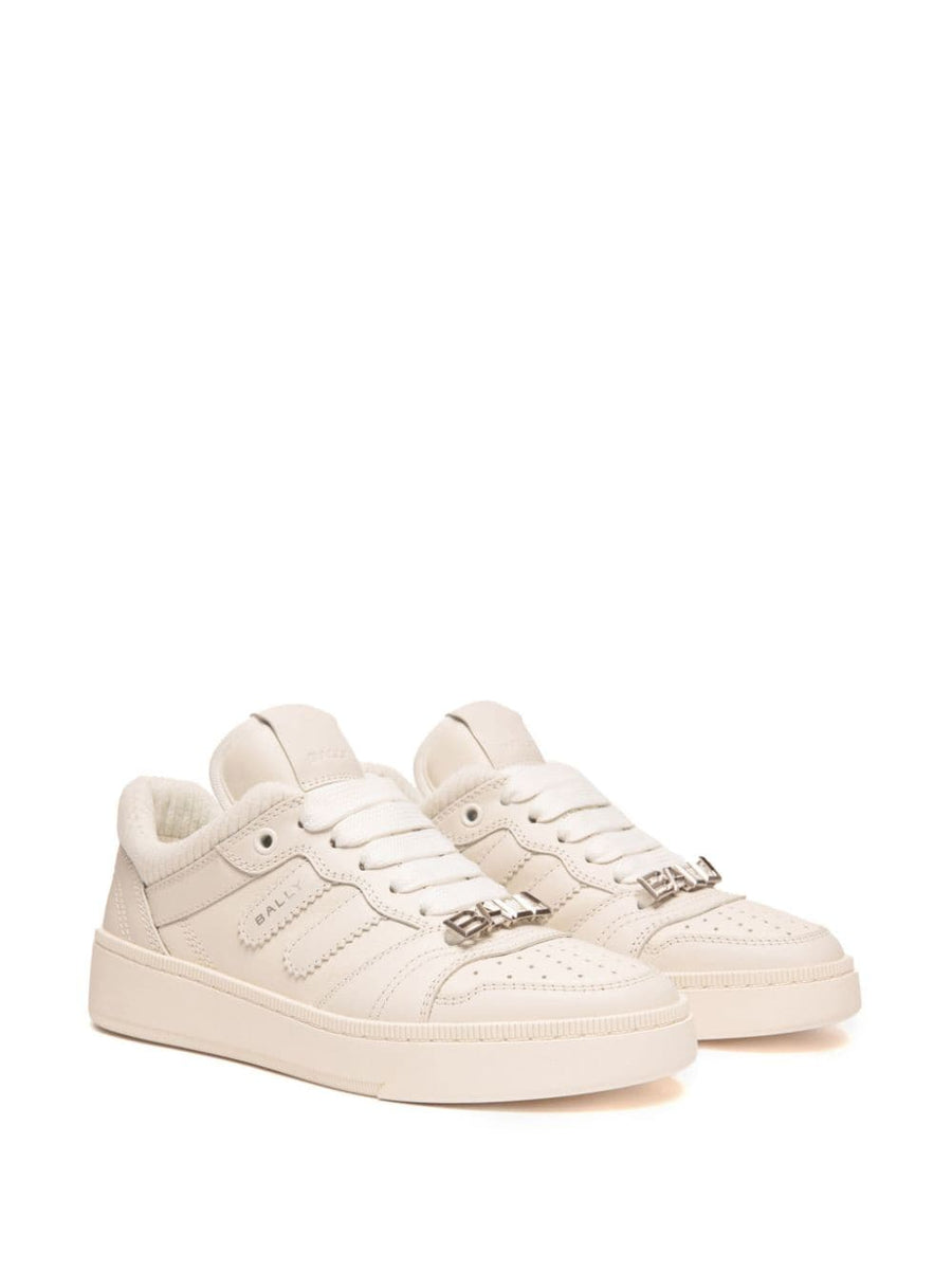 Bally Raise White Leather Sneaker For Women Luxury Calf Leather Comfort Everyday Chic