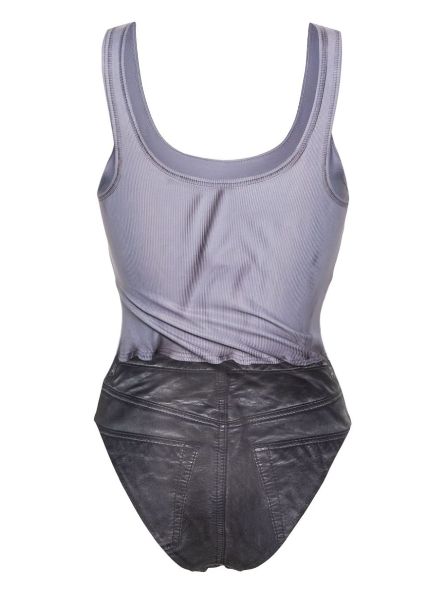 Acne Studios Printed Swimsuit For Women Chic Modern Scoop Neck With Full Lining Comfort