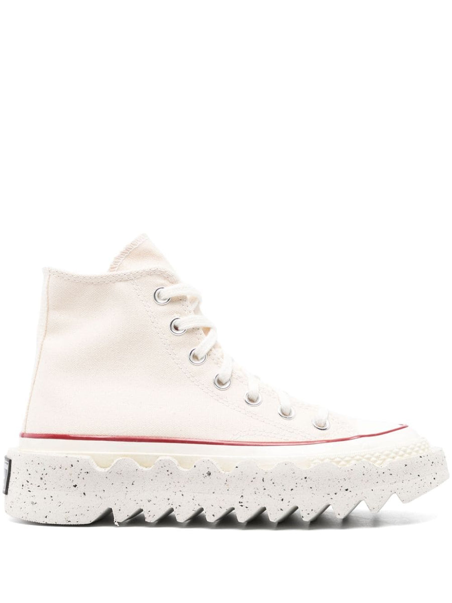 Converse Chuck 70 Shark Trek High Top Sneakers for Women Beige Cotton Canvas Rugged All Season Comfort