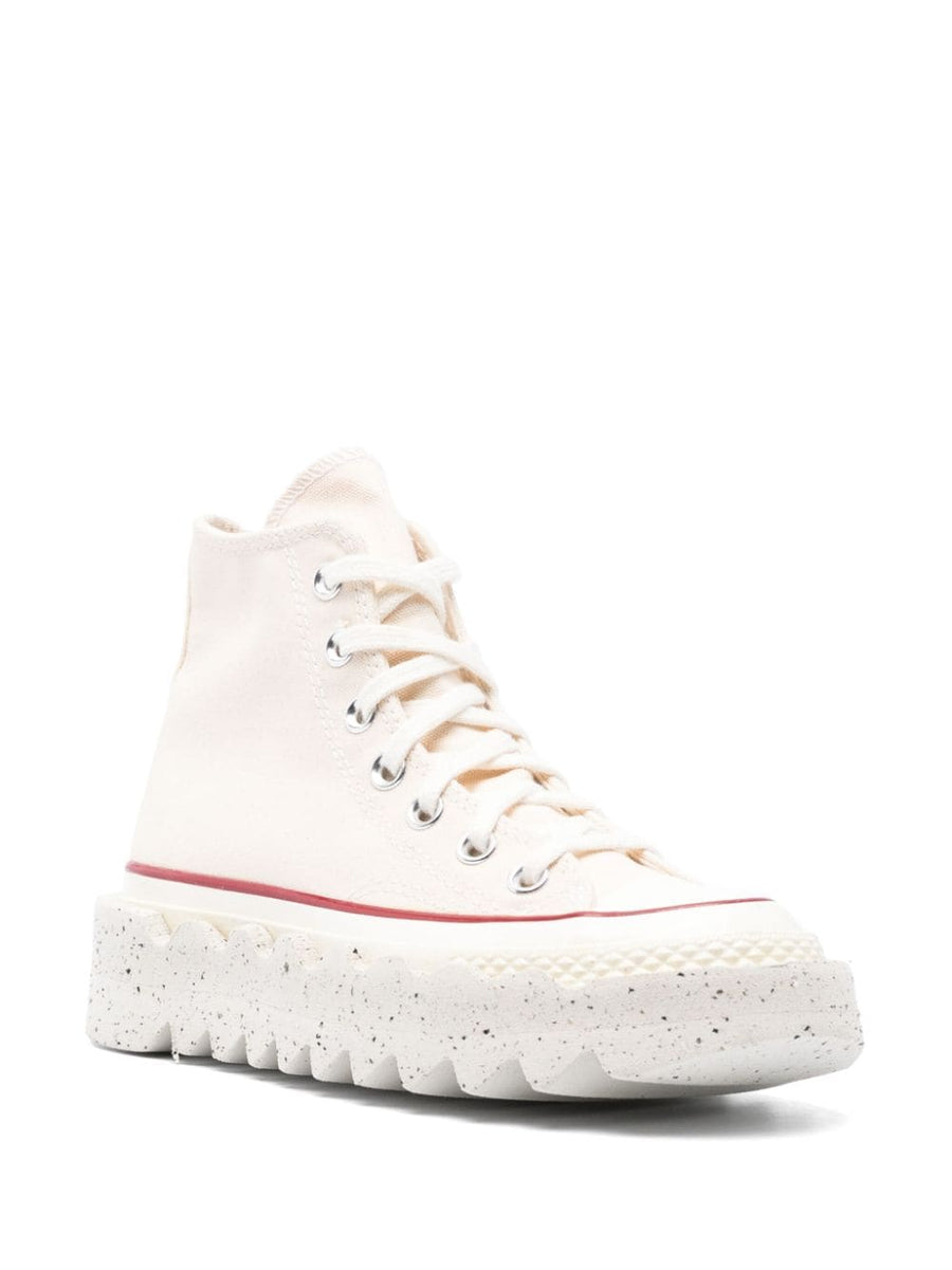 Converse Chuck 70 Shark Trek High Top Sneakers for Women Beige Cotton Canvas Rugged All Season Comfort