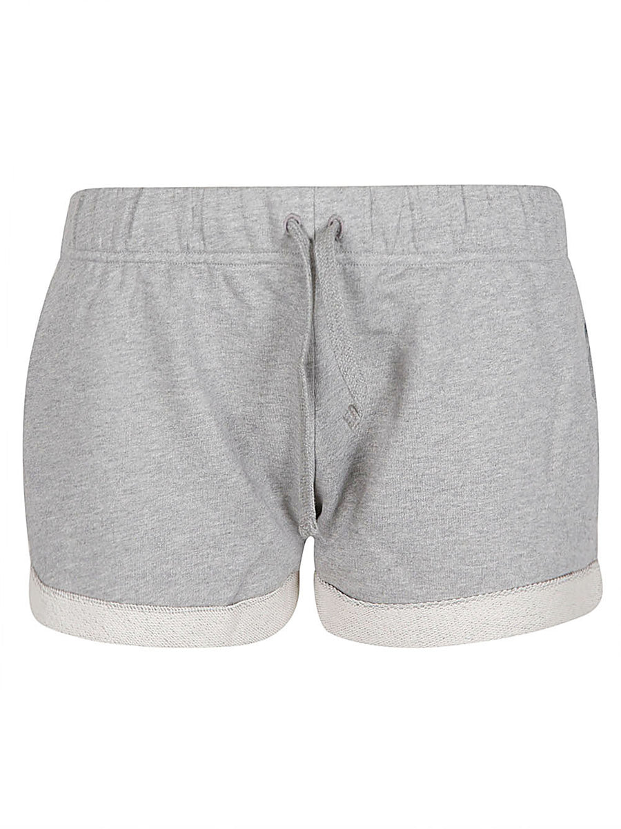 Iro Emmy Organic Cotton Shorts For Women, Refined Grey Lightweight Short Trousers With Pockets And Drawstring