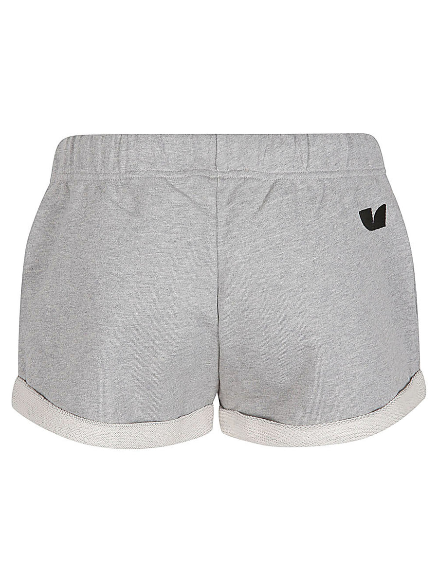 Iro Emmy Organic Cotton Shorts For Women, Refined Grey Lightweight Short Trousers With Pockets And Drawstring