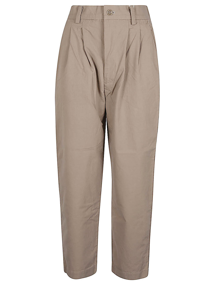 Sarahwear Cotton Trousers for Women Beige 100% Cotton Tapered Fit Effortless Versatility