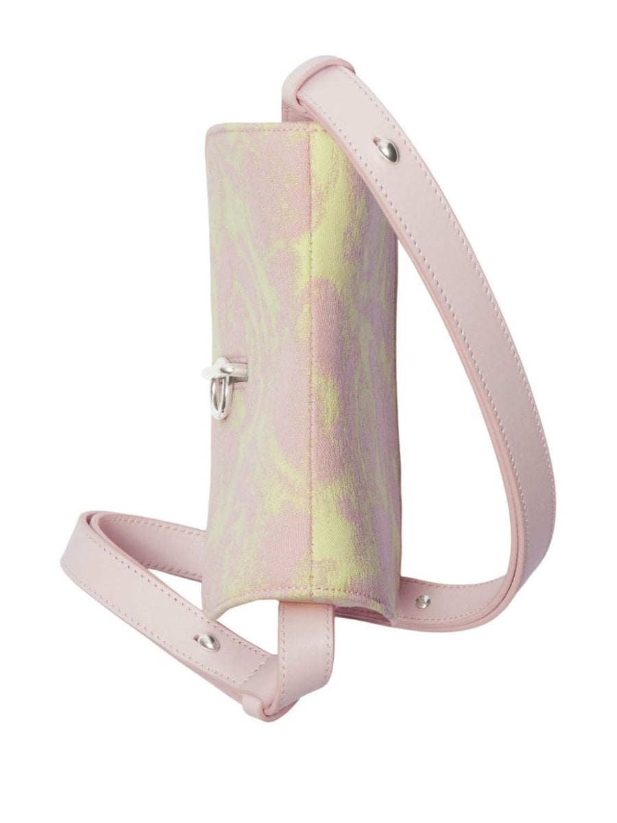 Burberry Mini Rocking Horse Crossbody Bag Pink Calf Leather Wool Silk Blend With Lambskin Lining For Women Luxury
