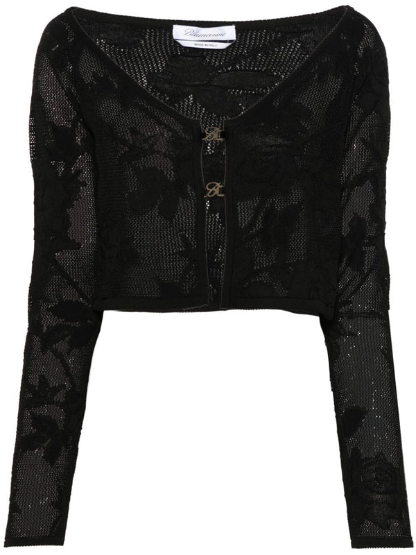 Blumarine Embroidered cropped cardigan