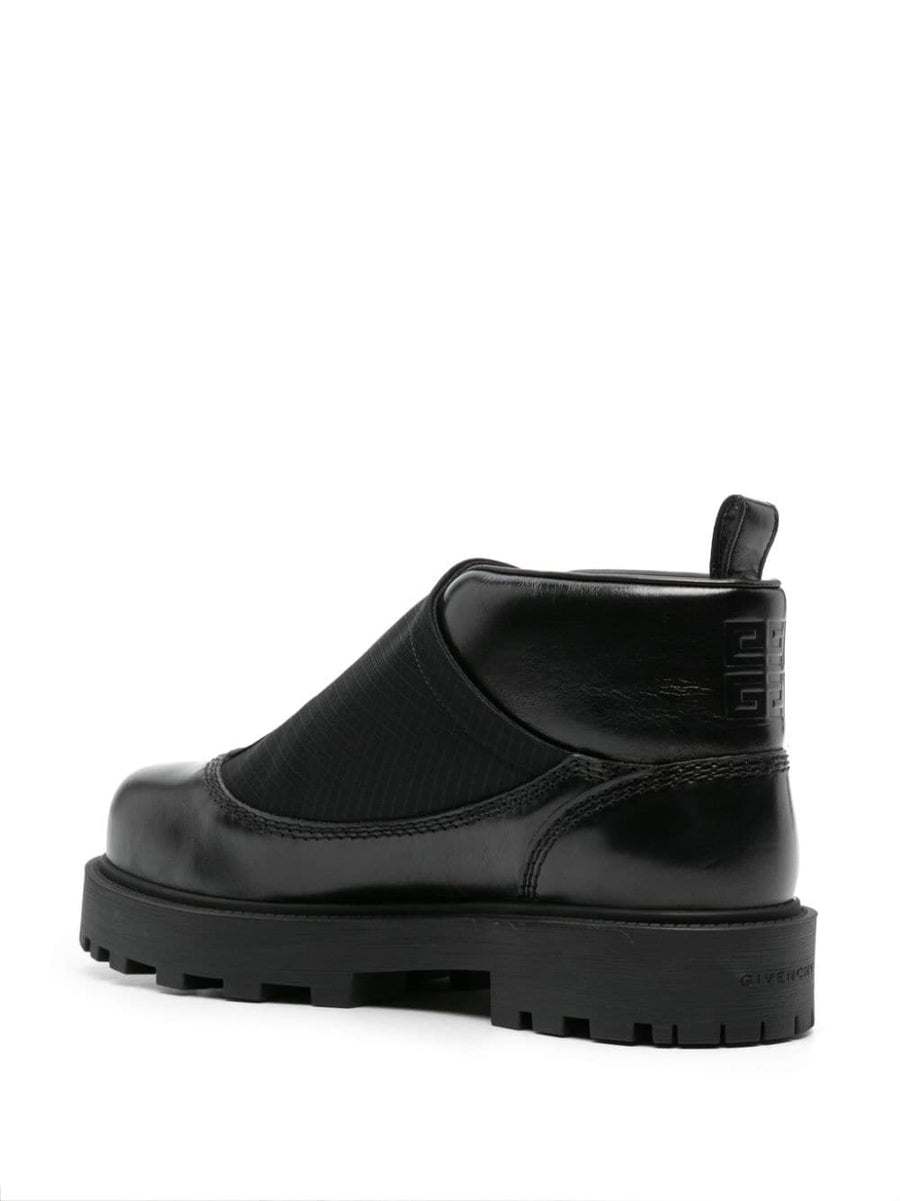 Givenchy Storm Ankle Boots for Men in Luxurious Calfskin Leather with Ripstop Panel and Front Zip