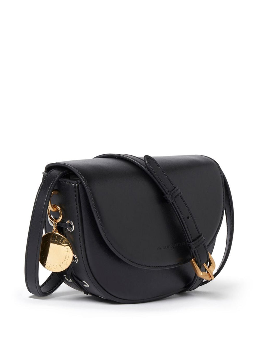 Stella McCartney Frayme Faux Leather Shoulder Bag for Women With Lace Up Detail and Magnetic Closure