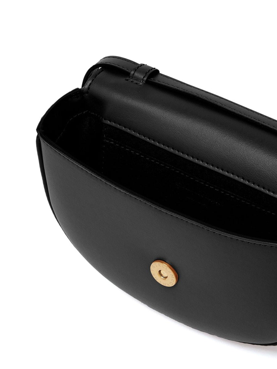 Stella McCartney Frayme Faux Leather Shoulder Bag for Women With Lace Up Detail and Magnetic Closure