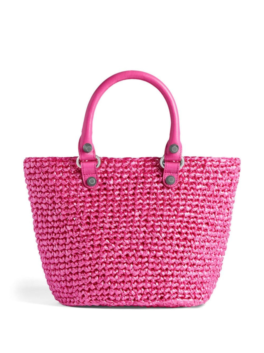 Balenciaga Le Cagole Panier Small Shoulder Bag Bubblegum Pink Luxury With Detachable Strap For Women