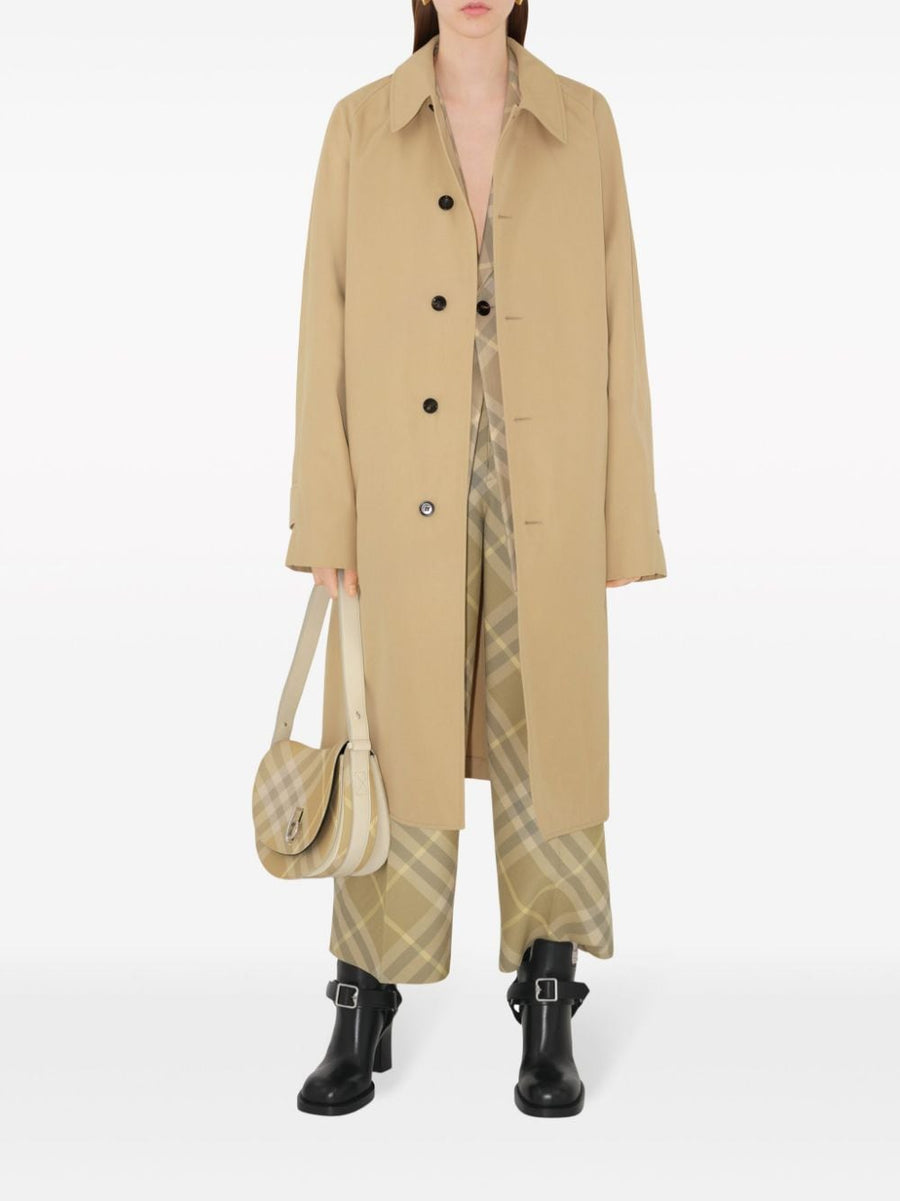 Burberry Check Print Tailored Wool Trousers For Women Sesame Beige Straight Leg Versatile For Work And Weekend